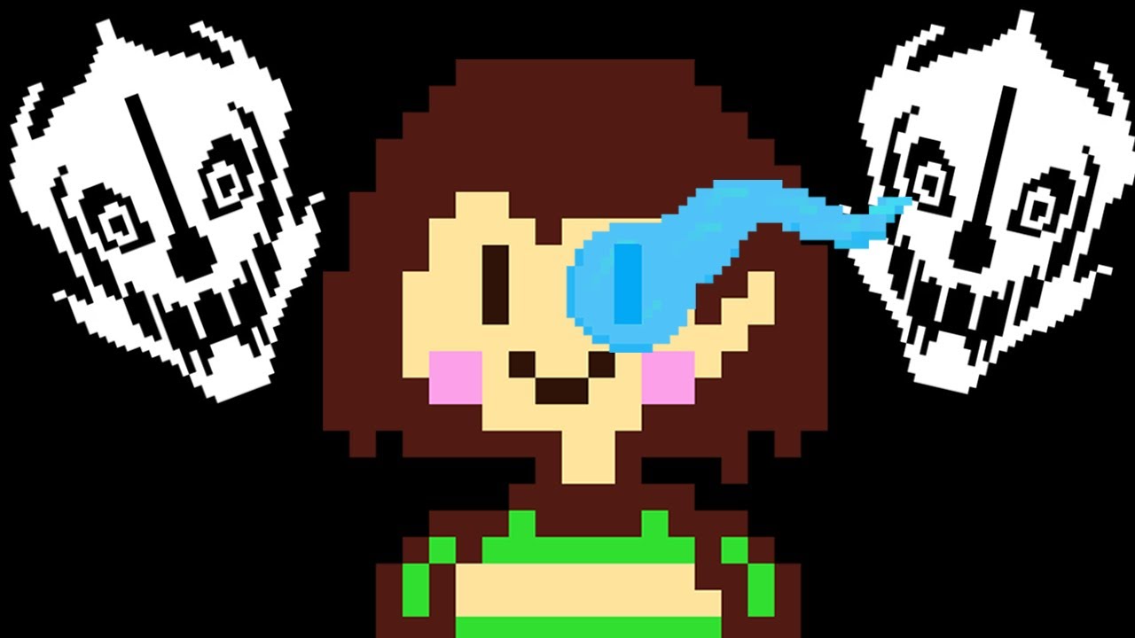 Undertale, mas eu sou Chara e tenho um Gaster Blaster