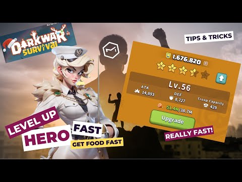 Dark War Survival: Tips and Tricks on Leveling Up Hero Fast & Food Output Review