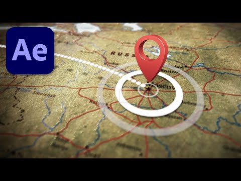clean 3d animated travel map tutorial in after effects