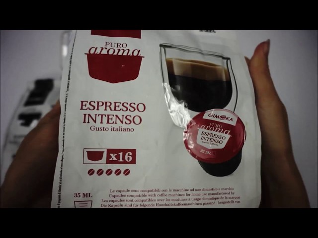 Vídeo relacionado con Gimoka - Compatible con Nescafé - Dolce Gusto - 64 cápsulas - Sabor aterciopelado - Intensidad 13 - Fabricado en Italia - 100% arábica - Paquetes de 16 cápsulas