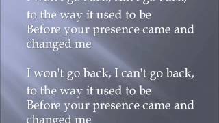 I Won&#39;t Go Back by William McDowell - Background track with lyrics