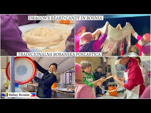 Kako napraviti ćeteniju | How to make hand pulled cotton candy a traditional Bosnian delicacy