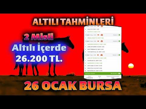26 Ocak Bursa At Yarışı | Altılı Tahminleri | Altılı #tjk #zaferyolu