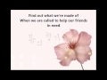 Count On Me - Connie Talbot ( Lyrics + pic ...