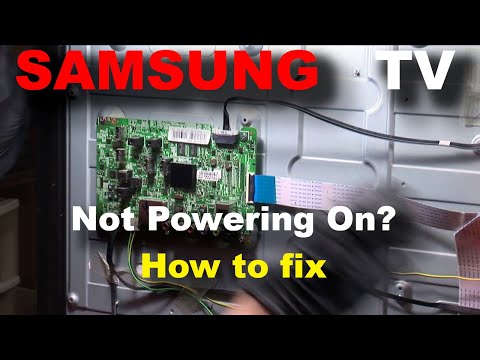 Samsung LED Flat Screen TV Repair - Won't turn on, no power - How to Fix