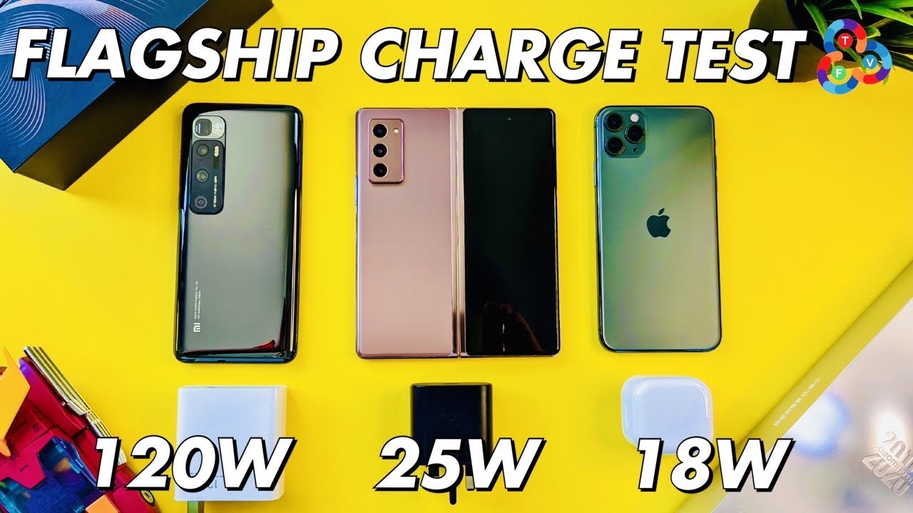 Mi 10 Ultra vs Galaxy Z Fold 2 vs iPhone 11 Pro Max - FLAGSHIP CHARGING TEST!