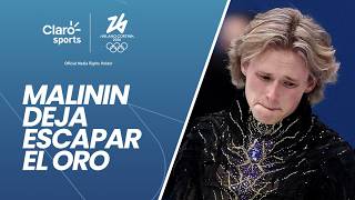 Ilia Malinin se CAE DOS VECES y deja escapar el oro en patinaje artístico