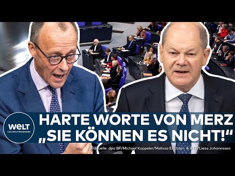 HAUSHALTSKRISE IM BUNDESTAG: Merz nennt Scholz "Klempner der Macht" – Kanzler bleibt uneinsichtig
