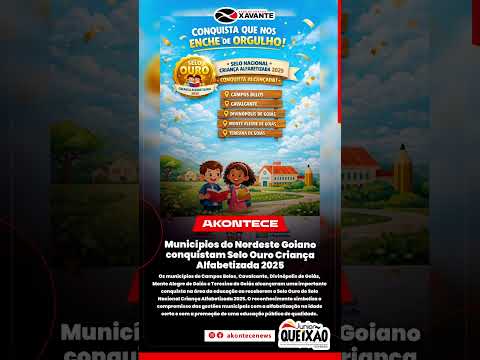 Municípios do Nordeste Goiano conquistam Selo Ouro Criança Alfabetizada 2025