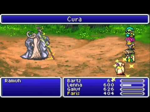 Final Fantasy V Advance - Third Summon Boss Battle vs Ramuh