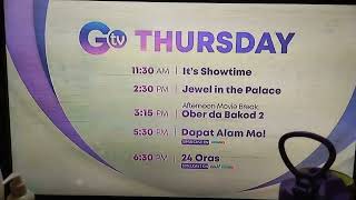 GTV Thursday Schedule #2