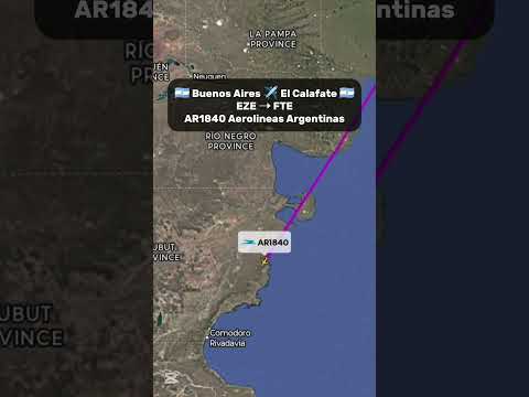 BUENOS AIRES 🇦🇷 TO EL CALAFATE 🇦🇷 Flight Route Aerolineas Argentinas AR1840 #aviation #travel