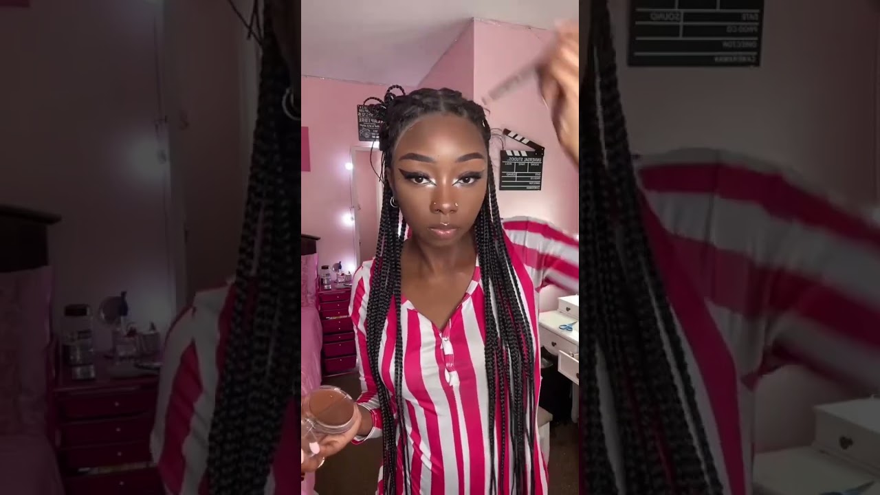 triangle knotless box braided wigs #sangtok #sangtokwigs #sangtokwig #sangtokhair#shorts