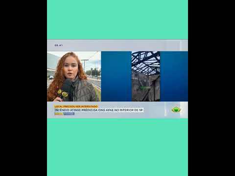 Incêndio atinge prédio da Apae no interior de São Paulo