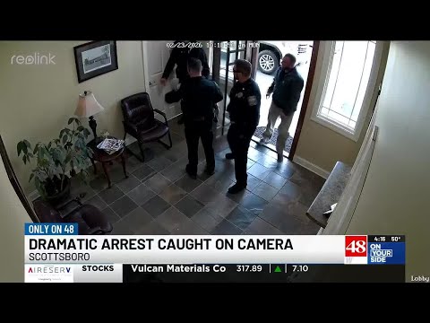 Scottsboro man arrested after hiding in locked bathroom following store theft.