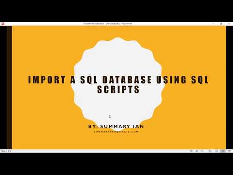 Sql Server Tutorial Import A Database Script Into Sql Server