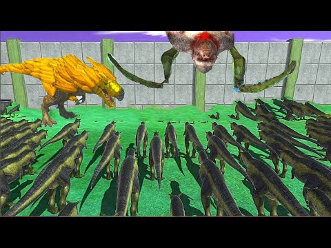AN INCREDIBLE BATTLE OF HUGE MONSTERS AND PEOPLE IN ANIMAL REVOLT BATTLE SIMULATOR