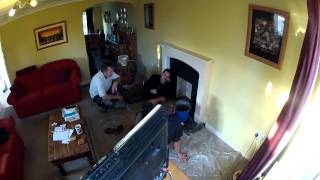 Fireplace fitting in under 7 minutes