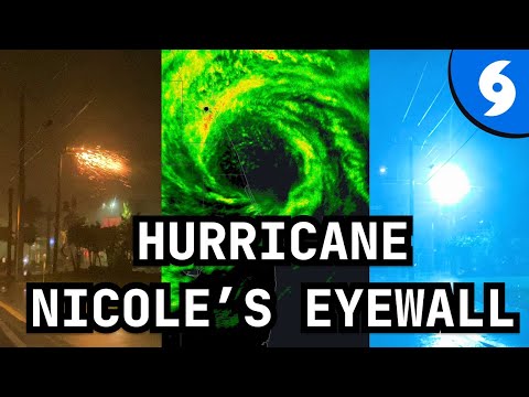 The most INTENSE EYEWALL of Hurricane Nicole - Melbourne Beach Florida