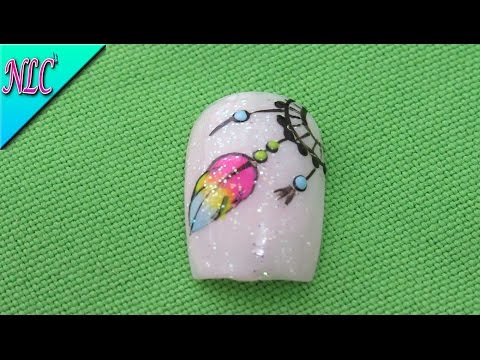 DECORACION de UÑAS ATRAPASUEÑOS FÁCIL de REALIZAR♥ – DREAM CATCHER NAIL ART♥ – NLC