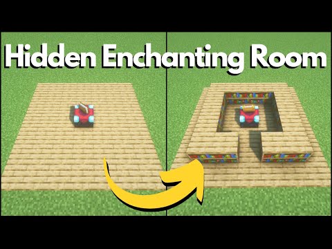 Minecraft : Simple Hidden Redstone Enchanting Room (Tutorial)