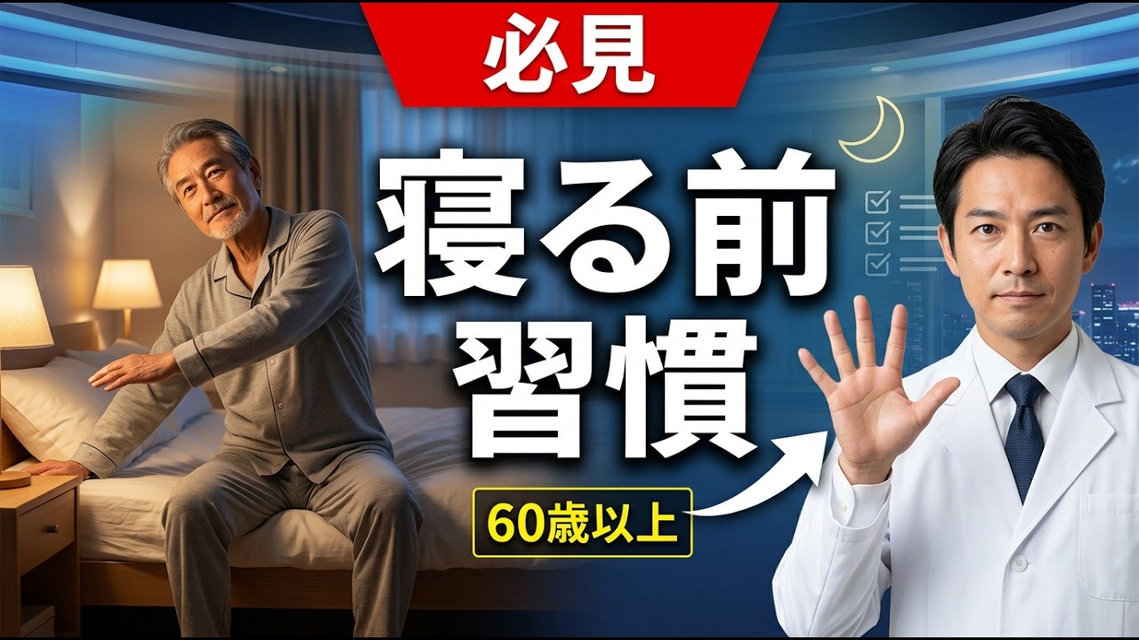 【60歳以上必見】ジム不要！日本の元気なシニアが実践する「寝る前5つの健康習慣」| 60代から始める！寝たままできる「奇跡の5分体操」日本の長寿の秘訣｜シニアの健康
