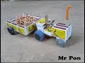 How To Make A Tractor With A Wooden Box At Home DIY