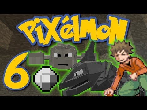 Pixelmon Ep. 6 - BROCK GYM LEADER BATTLE! (Minecraft Pokemon Mod)