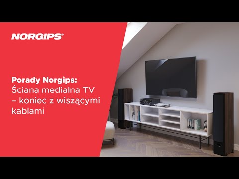 Porady NORGIPS: Ściana medialna TV – koniec z wiszącymi kablami