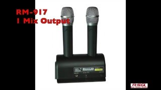 RSQ RM 917RM 942 Karaoke Microphone rechargeable wireless microphone System