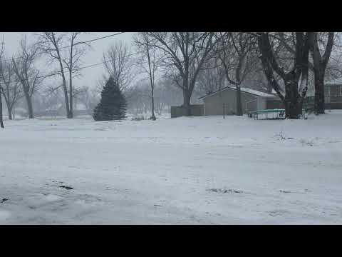 Time lapse Winter Storm Maya Linn County Iowa February 11 2019