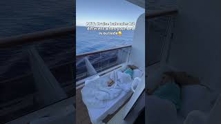 Main reason to book a balcony cabin on a cruise🛳️💙 #shorts #cruiselife #cruise