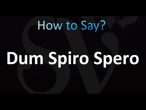 How to Pronounce Dum Spiro Spero (Correctly!)