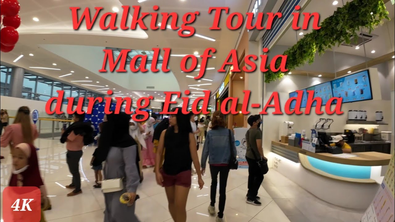 Walking Tour in Mall of Asia during Eid al-Adha holiday in the Philippines. Pasay, Manila