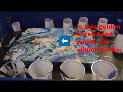 #TRENDING #subscribe Acrylic pouring with Six colors and six Open cup technique: