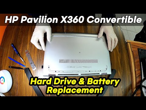 HP Pavilion X360 Convertible Disassembly (Hard Drive, Battery Replacement)