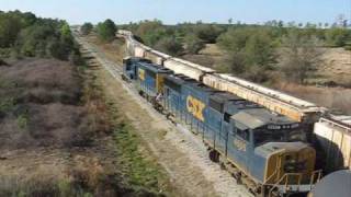 preview picture of video 'Bone Valley Railfan Series: CSX O836 at Achan Junction - February 25, 2009'