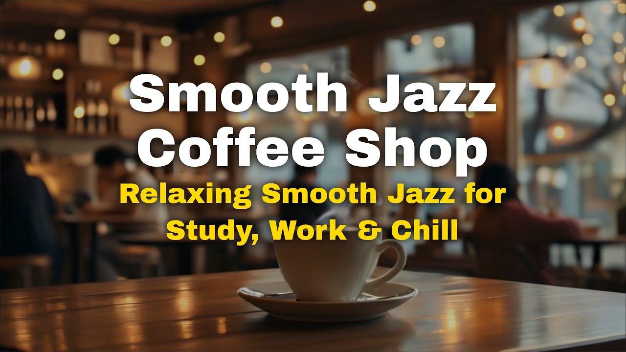 Smooth Jazz Relaxing Music at Cozy Coffee Shop for Study, Work & Chill
