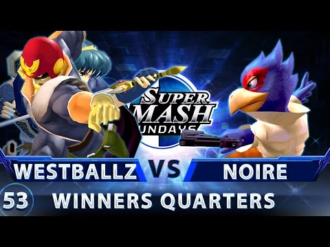 SSS 53 - Westballz (Falcon, Marth) vs. Noire (Falco) - SSBM Top 24 Winners Quarters - Smash Melee