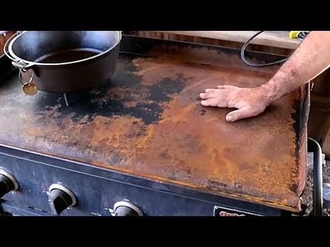 YouTube video about: How to get rust off flat top grill?