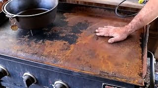 How to take the rust off of a flat griddle or blackstone