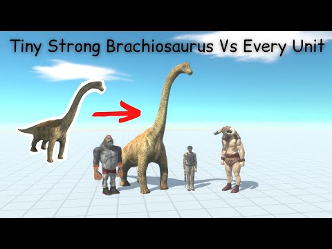 Tiny Strong Brachiosaurus Vs Every Unit ARBS |Animal Revolt Battle Simulator