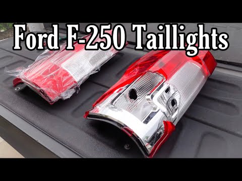 FORD F250 TAILLIGHT REPLACEMENT. Ford F-250 tail lights with BLIS. How To Repair Broken Tail lamp.
