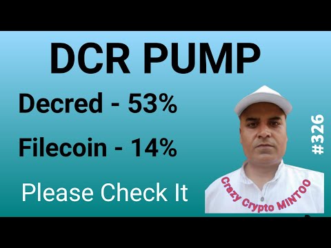 Decred ( DCR)  53 % PUMP || Crazy crypto MINTOO