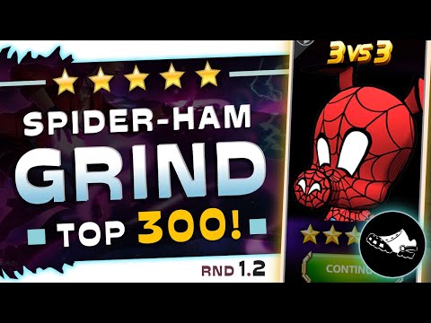 5* SPIDER-HAM Feature Arena Grind! TOP 300 Push, LIVE!  | Marvel Contest of Champions Round 1 Pt 2