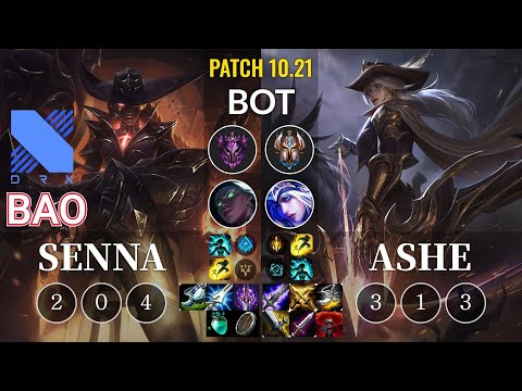 DRX BAO Senna vs Ashe Bot - KR Patch 10.21