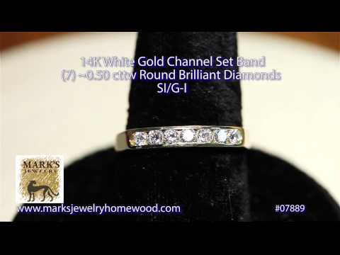 14K Yellow Gold 0.50 ct Channel Set Diamond Band #07889