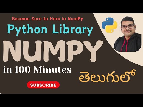 PYTHON NUMPY TUTORIAL IN TELUGU తెలుగు లో || COMPLETE NUMPY TUTORIALS IN TELUGU || DATA SCIENCE