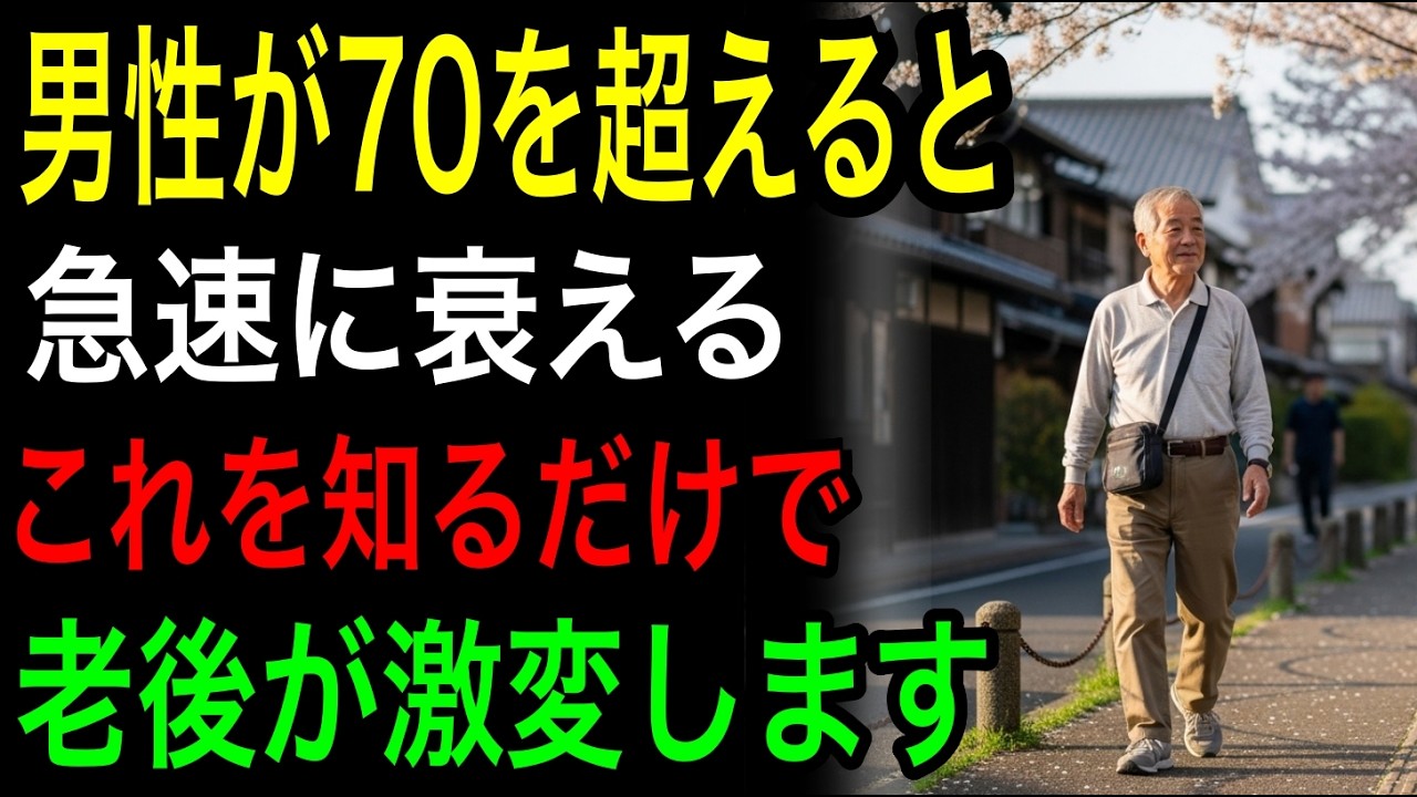 男性が70を超えると急速に衰える理由とは｜これを知るだけで老後が激変します