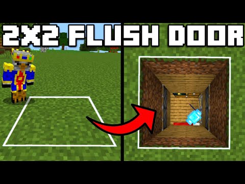 🦅 Minecraft Bedrock 1.19 | EASIEST 2x2 FLUSH PISTON DOOR TUTORIAL!